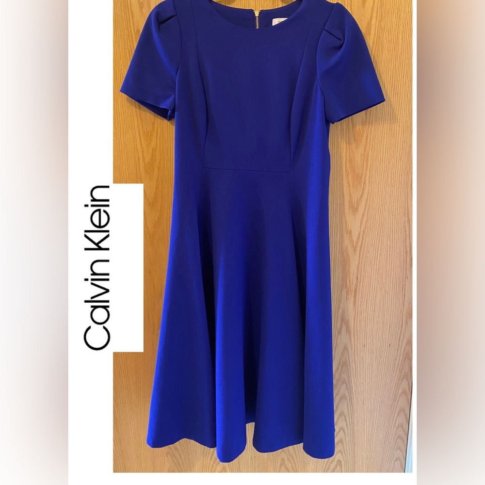 Calvin Klein royal blue midi dress
